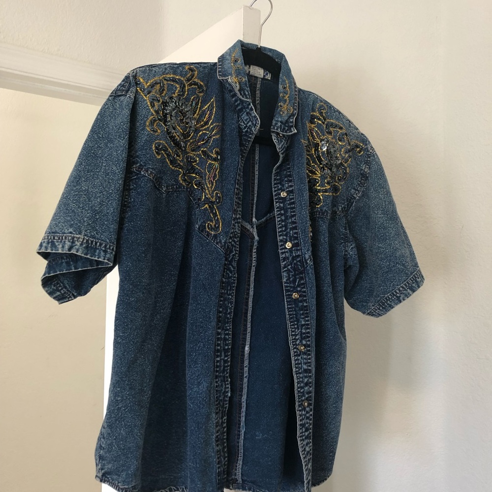 Vintage denim button up - Picture 2 of 2